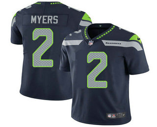 Nike Seahawks #2 Jason Myers Steel Blue Team Color Men's Stitched NFL Vapor Untouchable Limited Jersey