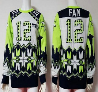 Nike Seattle Seahawks #12 Fan Multicolor NFL Sweater