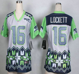 Nike Seattle Seahawks #16 Tyler Lockett 2015 Noble Fashion Womens Jersey