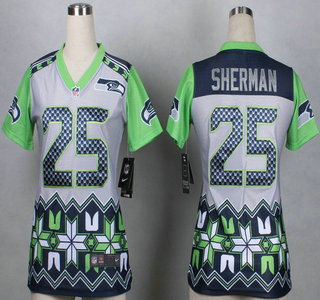 Nike Seattle Seahawks #25 Richard Sherman 2015 Noble Fashion Womens Jersey