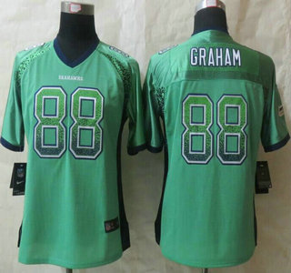 Nike Seattle Seahawks #88 Jimmy Graham Drift Fashion Green Womens Jersey