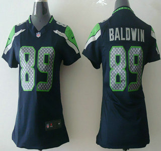 Nike Seattle Seahawks #89 Doug Baldwin 2013 Blue Game Womens Jersey