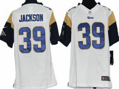 Nike St. Louis Rams 39 Steven Jackson White Game Kids Jersey