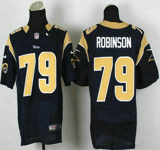 Nike St. Louis Rams #79 Greg Robinson 2014 NFL Draft #1 Pick Navy Blue Elite Jersey