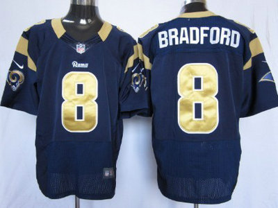 Nike St. Louis Rams 8 Sam Bradford Navy Blue 2012 Nike NFL Elite Jersey