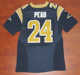 Nike St. Louis Rams 24 Isaiah Pead Dark Blue Elite Jersey