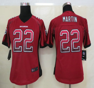 Nike Tampa Bay Buccaneers #22 Doug Martin Drift Fashion Red Elite Womens Jersey
