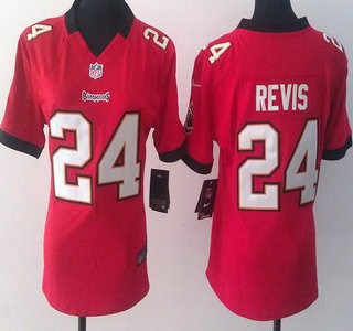 Nike Tampa Bay Buccaneers 24 Darrelle Revis Red Game Womens Jersey