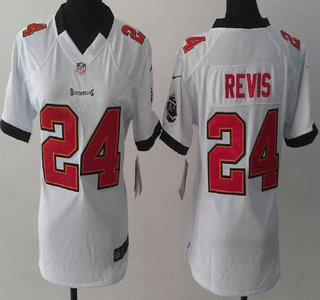 Nike Tampa Bay Buccaneers 24 Darrelle Revis White Game Womens Jersey