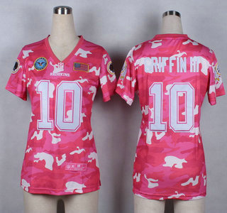 Nike Washington Redskins #10 Robert Griffin III 2014 Salute to Service Pink Camo Womens Jersey