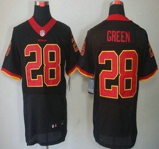 Nike Washington Redskins #28 Darrell Green Black Elite Jersey