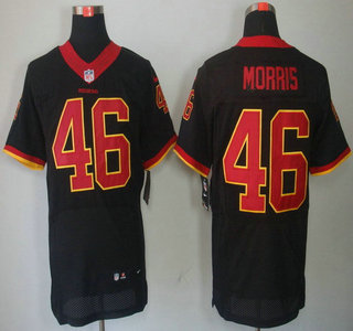 Nike Washington Redskins #46 Alfred Morris Black Elite Jersey