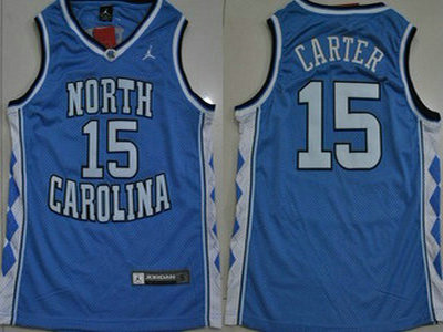 North Carolina Tar Heels #15 Vince Carter Light Blue Swingman Jersey