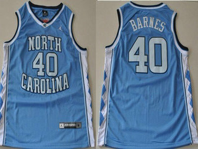 North Carolina Tar Heels #40 Harrison Barnes Light Blue Swingman Jersey