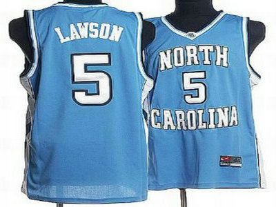 North Carolina Tar Heels #5 Ty Lawson Light Blue Authentic Jersey