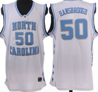 North Carolina Tar Heels #50 Tyler Hansbrough White Authentic Jersey