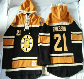 Old Time Hockey Boston Bruins #21 Loui Eriksson Black Hoody