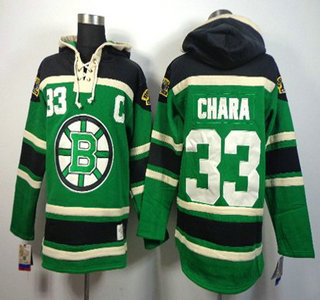 Old Time Hockey Boston Bruins #33 Zdeno Chara Green Hoody