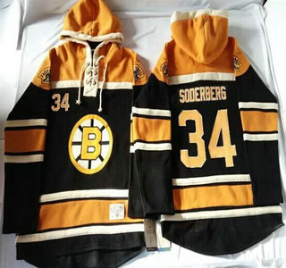 Old Time Hockey Boston Bruins #34 Carl Soderberg Black Hoody