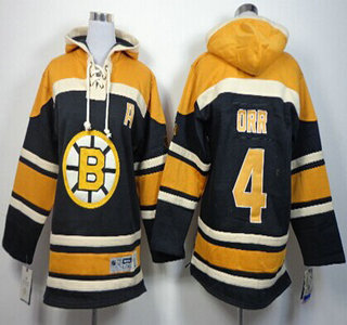 Old Time Hockey Boston Bruins #4 Bobby Orr Black Kids Hoody