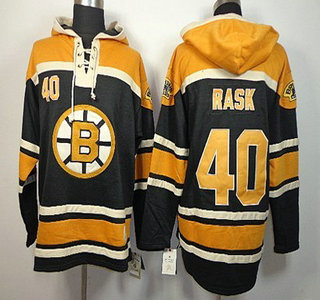 Old Time Hockey Boston Bruins #40 Tuukka Rask Black Hoody