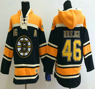 Old Time Hockey Boston Bruins #46 David Krejci Black Hoody