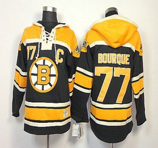 Old Time Hockey Boston Bruins #77 Ray Bourque Black Hoody