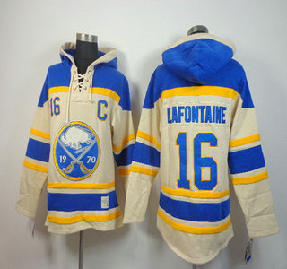 Old Time Hockey Buffalo Sabres #16 Pat Lafontaine Cream Hoody