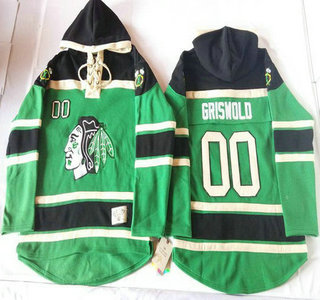 Old Time Hockey Chicago Blackhawks #00 Clark Griswold Green Hoody
