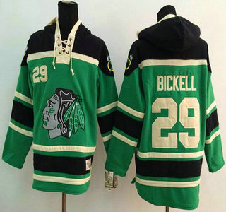 Old Time Hockey Chicago Blackhawks #29 Bryan Bickell Green Hoody