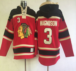 Old Time Hockey Chicago Blackhawks #3 Keith Magnuson Red Hoody