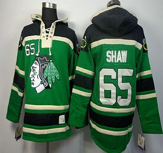Old Time Hockey Chicago Blackhawks #65 Andrew Shaw Green Hoody