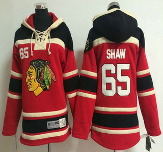 Old Time Hockey Chicago Blackhawks #65 Andrew Shaw Red Kids Hoody