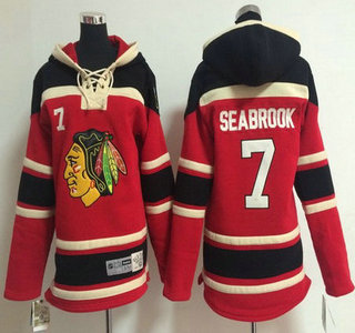 Old Time Hockey Chicago Blackhawks #7 Brent Seabrook Red Kids Hoody