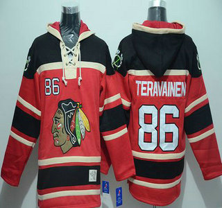 Old Time Hockey Chicago Blackhawks #86 Teuvo Teravainen Red Hoodie