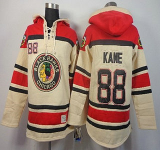 Old Time Hockey Chicago Blackhawks #88 Patrick Kane Cream Hoody