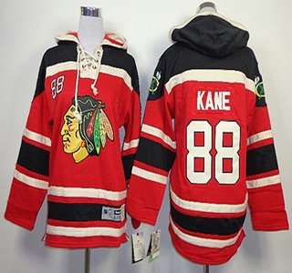 Old Time Hockey Chicago Blackhawks #88 Patrick Kane Red Kids Hoody