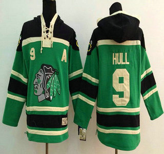 Old Time Hockey Chicago Blackhawks #9 Bobby Hull Green Hoody