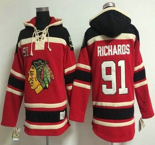 Old Time Hockey Chicago Blackhawks #91 Brad Richards Red Hoody