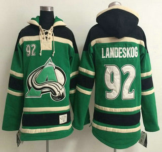 Old Time Hockey Colorado Avalanche #92 Gabriel Landeskog Green Hoody