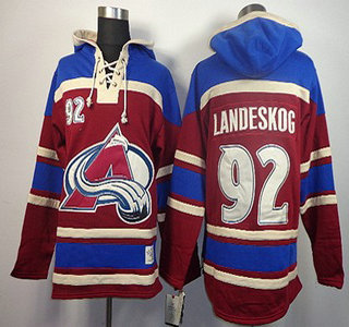Old Time Hockey Colorado Avalanche #92 Gabriel Landeskog Red Hoody