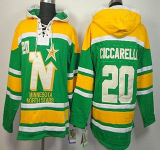 Old Time Hockey Dallas Stars #20 Dino Ciccarelli Green Hoody