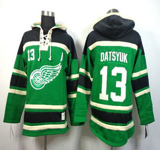 Old Time Hockey Detroit Red Wings #13 Pavel Datsyuk Green Hoody