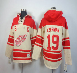 Old Time Hockey Detroit Red Wings #19 Steve Yzerman Cream Hoody