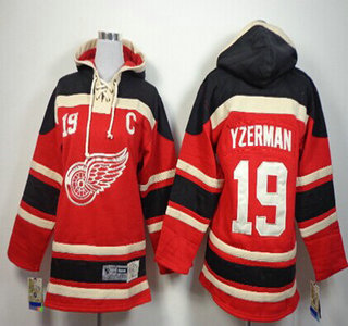 Old Time Hockey Detroit Red Wings #19 Steve Yzerman Red Kids Hoody