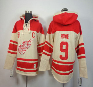 Old Time Hockey Detroit Red Wings #9 Gordie Howe Cream Hoody