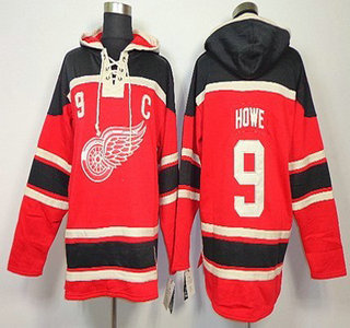 Old Time Hockey Detroit Red Wings #9 Gordie Howe Red Hoody