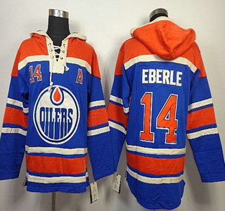 Old Time Hockey Edmonton Oilers #14 Jordan Eberle Royal Blue Hoody