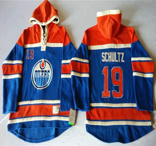 Old Time Hockey Edmonton Oilers #19 Justin Schultz Royal Blue Hoody