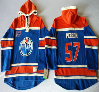 Old Time Hockey Edmonton Oilers #57 Royal Blue Hoody